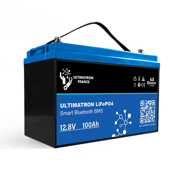 Ultimatron Batterie Lithium 12.8V 100Ah LiFePO4 Smart BMS Avec Bluetooth - Version PRO