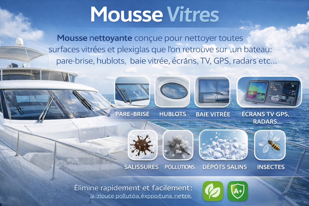Nautic Clean 19 Nettoyant vitrage 500ML