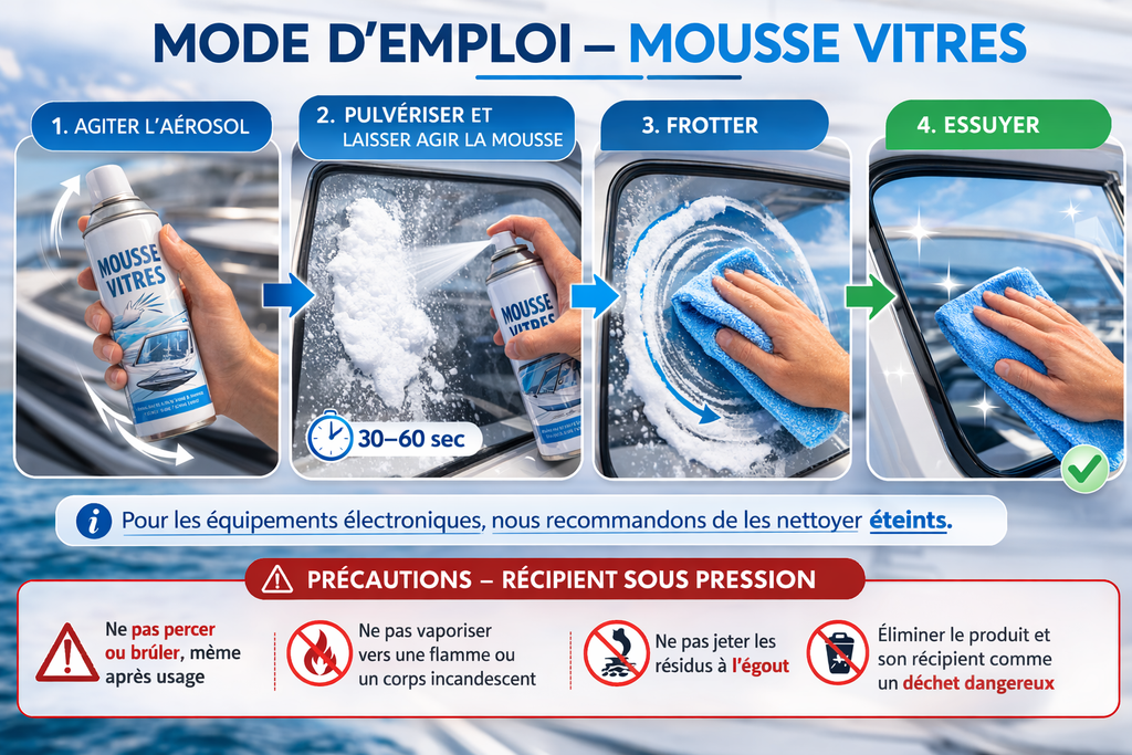 Nautic Clean 19 Nettoyant vitrage 500ML