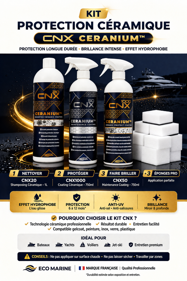 Kit Protection Céramique Bateau CNX CERANIUM™ – Résultat Professionnel
