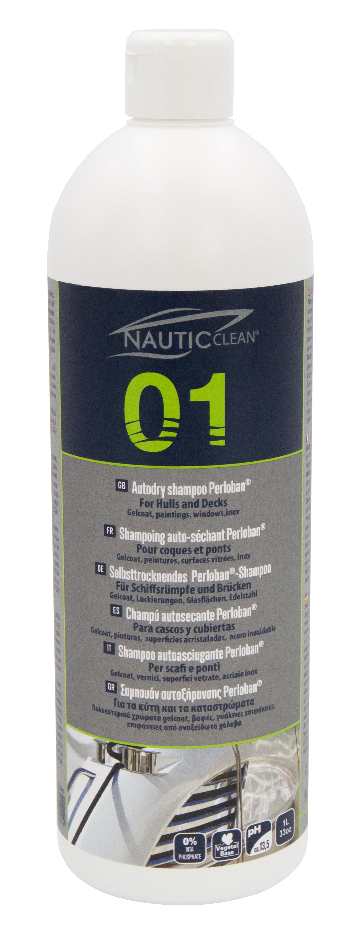 Nautic Clean 01 Shampoing auto-séchant 1L