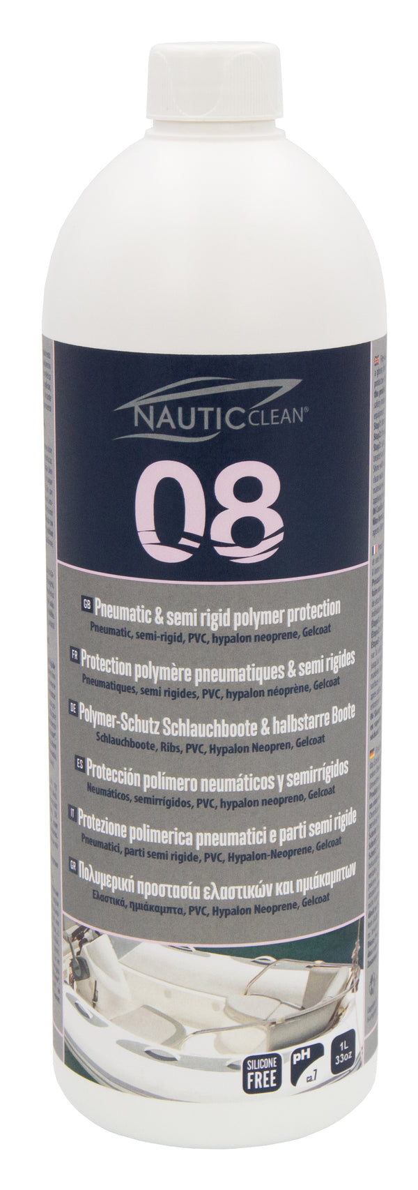 Nautic Clean 08 protection polymère pour pneumatique 1 L
