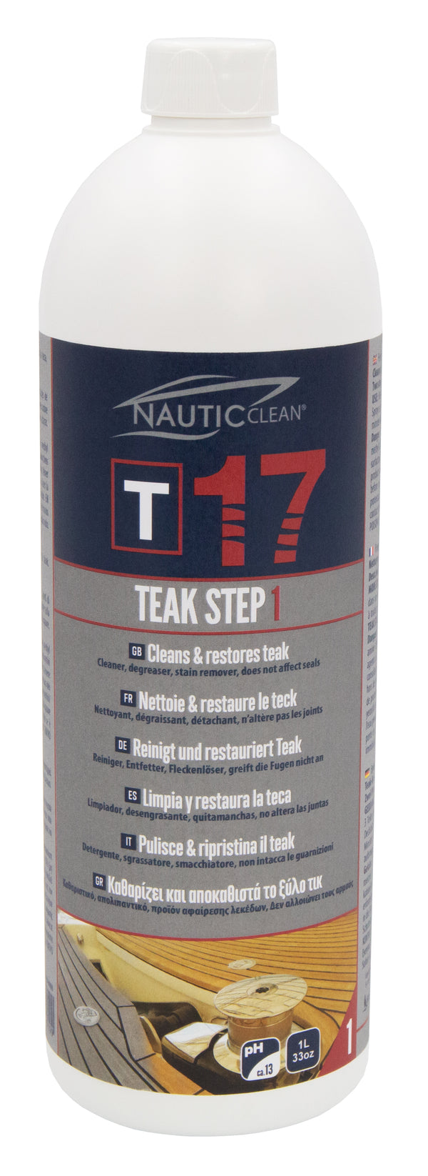 Nautic Clean 17 nettoyant teck étape 1 1L