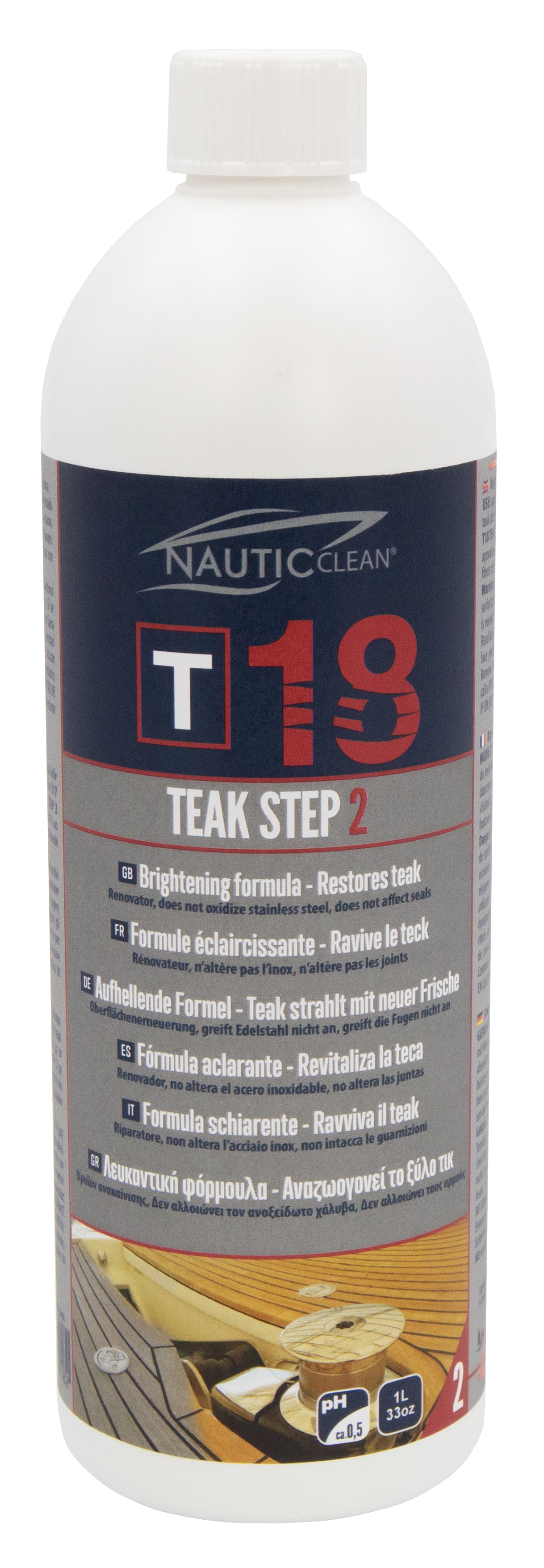 Nautic Clean 18 nettoyant teck étape 2 1L