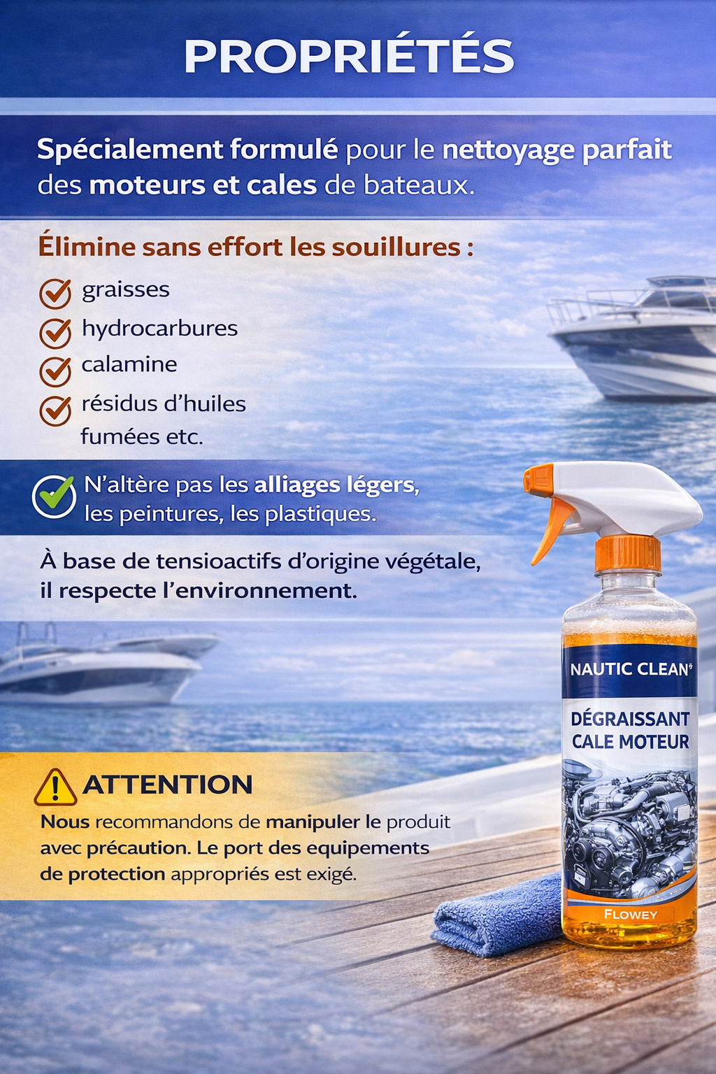 Nautic Clean 16 Degraissant cales et moteurs 5L