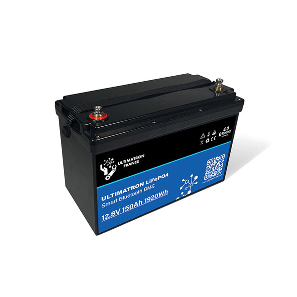 Batterie au lithium Ultimatron LiFePO4 12.8V 150Ah Avec Bluetooth et Smart BMS intégré et chauffage